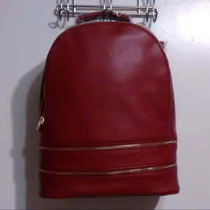 Forever21 Faux Leather Burgundy Backpack